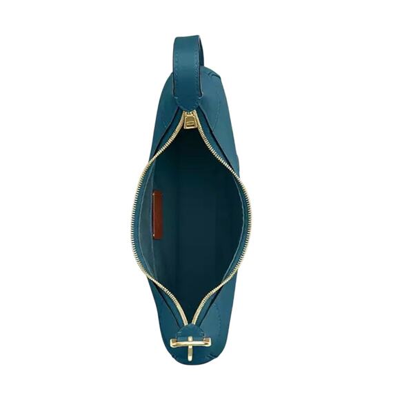 Coach Ella Shoulder Bag Teal W Gold Hardware NWT - Picture 4 of 7